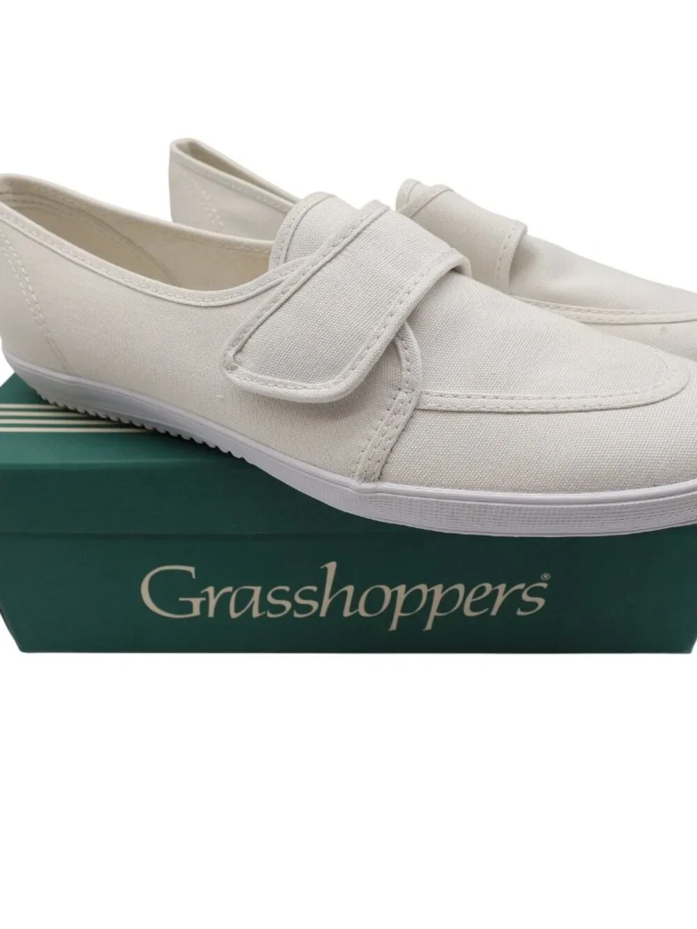 Grasshoppers Skipjack II Women's Sneakers 10 White Canvas Slip-On Y2K